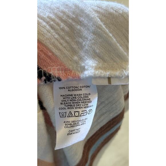 LOU & GREY Loft Striped Maxi Dress Comfy 100% Cotton Resort Sunday Relax Tee XS - Picture 4 of 10